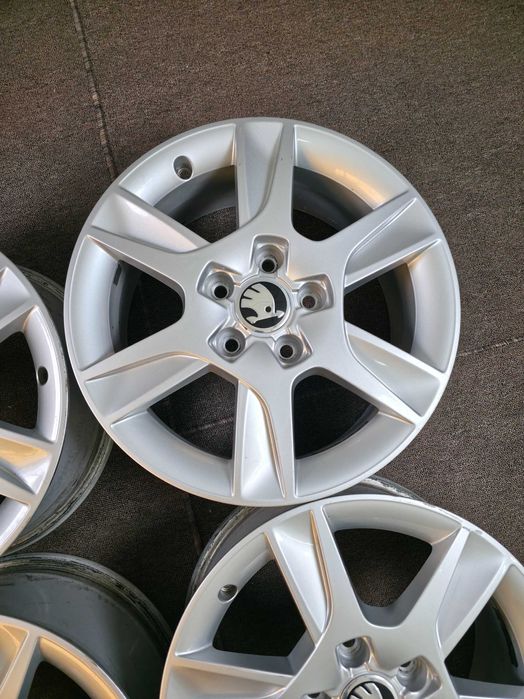 4 Jante Aliaj 5x112 16'' OE Skoda Octavia Superb Karoq YETI / VW Golf Sharan Passat Tiguan Touran Caddy T-ROC