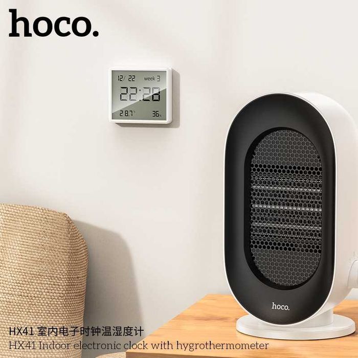 Hoco HX41 Датчик температуры и влажности часы термометр и гигрометр