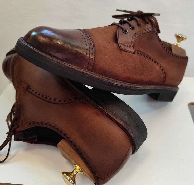 Pantofi derby 43 premium VIBRAM piele naturala moale suede