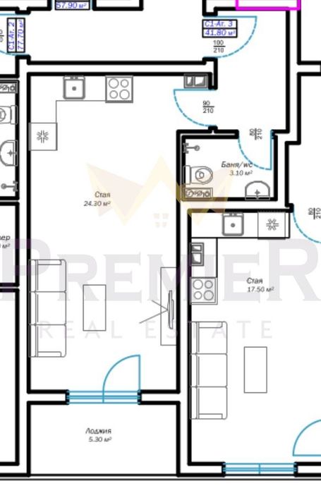 Продава се Едностаен апартамент в Варна, Възраждане 3 - 53 кв.м за 982 €/кв.м - Снимка #2