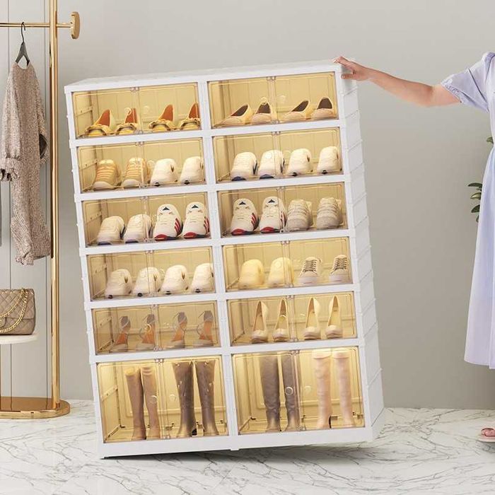 Обувница  Стойка для обуви 9 яруса Пластиковый шкаф для хранения обуви
