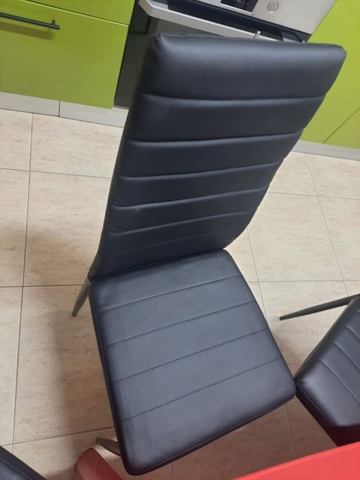 Scaune pentru living, cadru metalic,piele ecologica