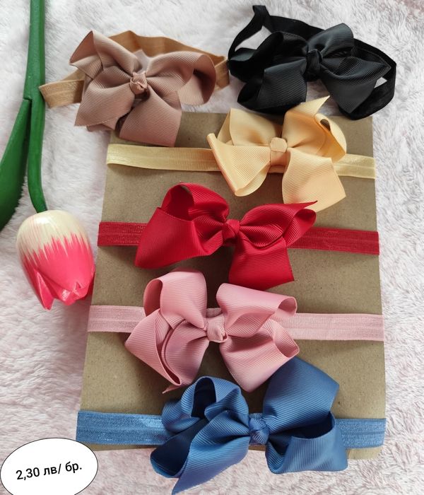 Нежни бебешки ленти за глава