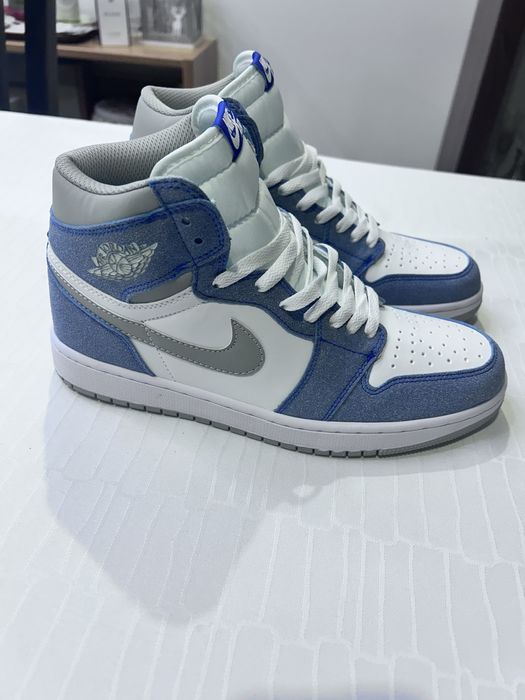 Adidasi Jordan 1 high washed blue marimea 43