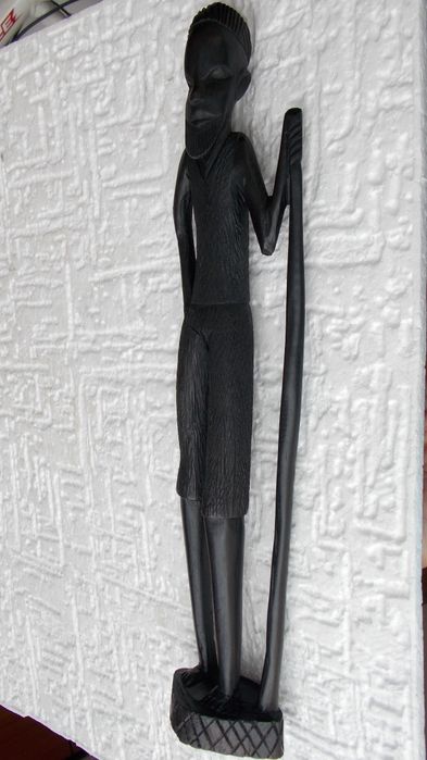 statueta unicat sculptura lemn abanos 37cm arta africana colectie