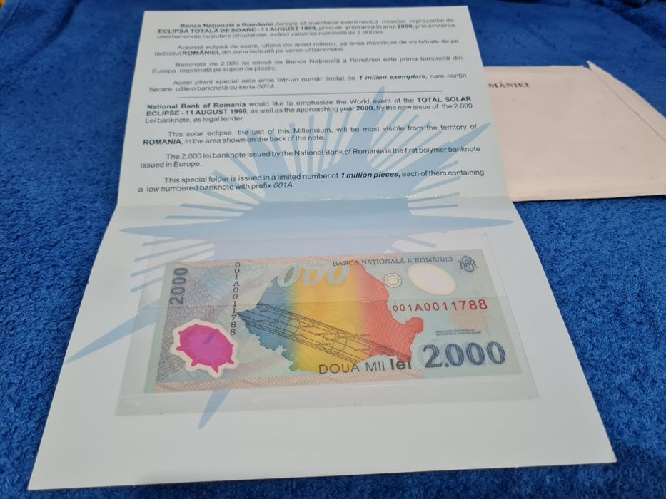 Bancnota 2000 LEI  serie  limitata