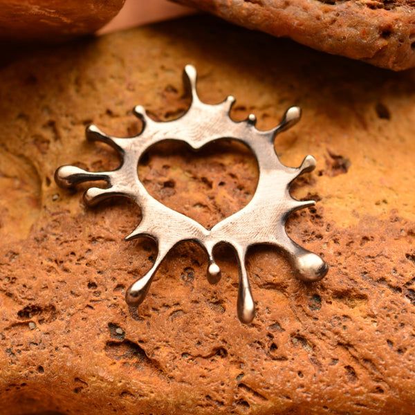 Сребърен медальон 925 „Сърце-пръски" – талисман на творческата енергия