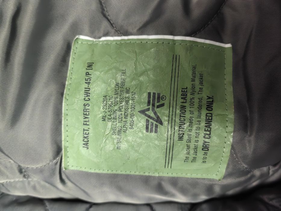 Бомбер Alpha Industries CWU45