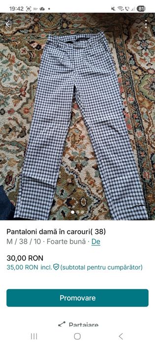 Pantalon damă cu aspect de piele, NOU! Only( 38/ 40)
