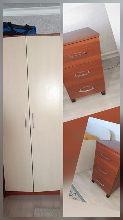 Шкаф с двумя комодами тумбой