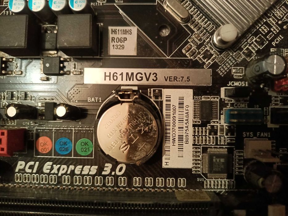 Материнская плата "Biostar H61MGV3", Socket LGA 1155