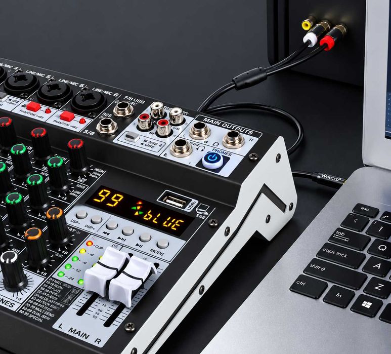 Pasiv mixer audio profesional 8 canale 99 Efecte digital DSP Stereo canal LED ecran USB Bluetooth