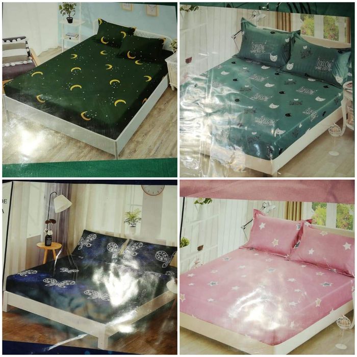 Lenjerie pat 3 piese . Bumbac satinat . 50 lei set . Super oferta .