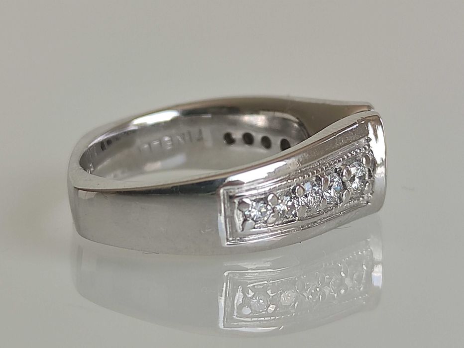 Inel 14k 7,18gr Finelli safir si diamante naturale