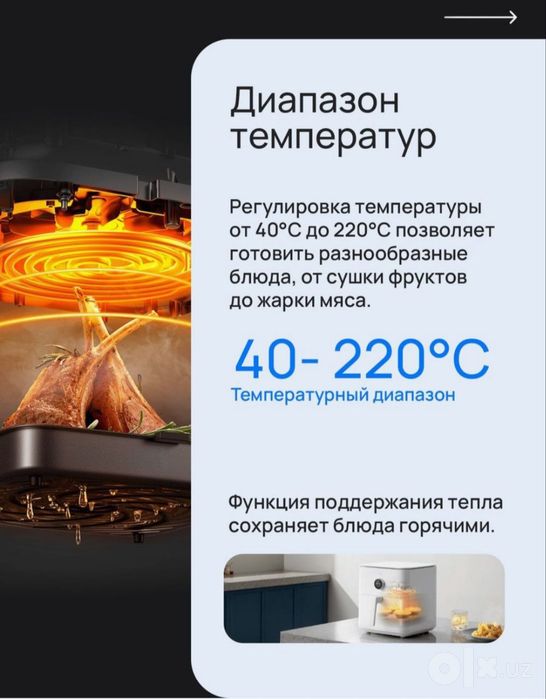 Аэрогриль Xiaomi Smart Air Fryer 6.5L EU, 6,5 л