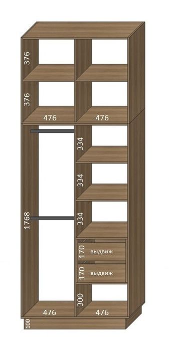 Новый распашной шкаф Абсент