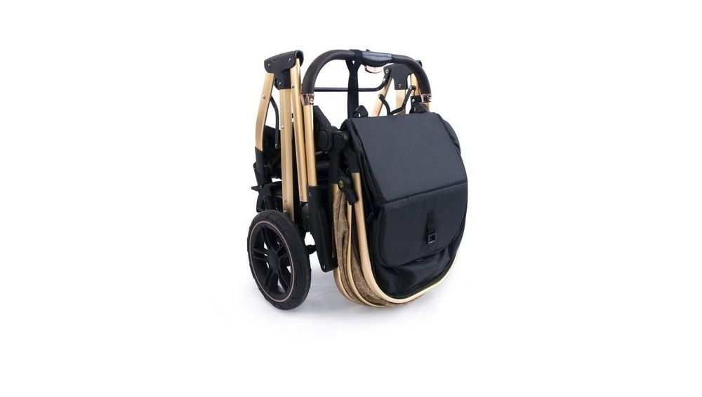 Всесезонная коляска-трансформер 2в 1 - кожаная ручка, резиновые колеса