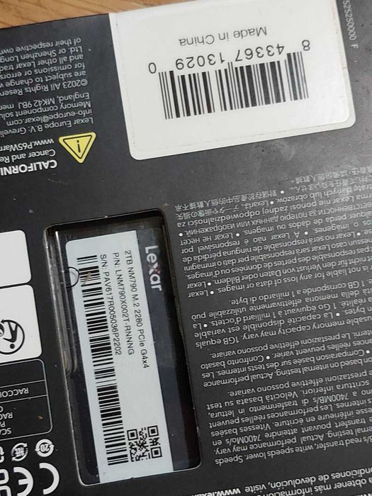 2TB M.2 NVMe Lexar NM790 (Нови)