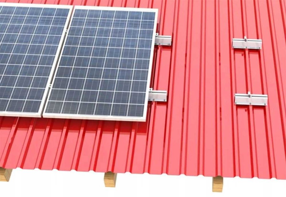 Kit structura MINI montaj 6 panouri fotovoltaice acoperis metalic