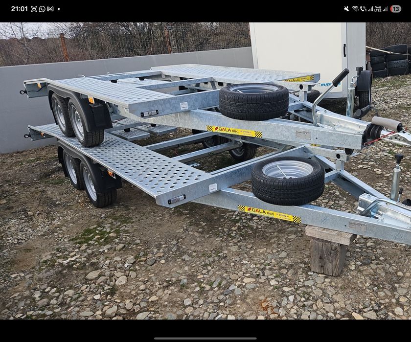 Inchirieri Inchiriere chirie platforma trailer remorca 4m,5m, 8m 2 auto 3 axe