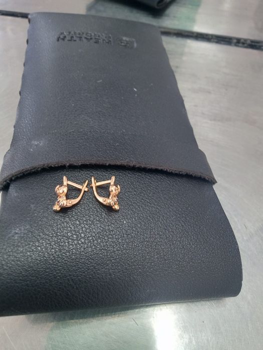 детский серьги золото