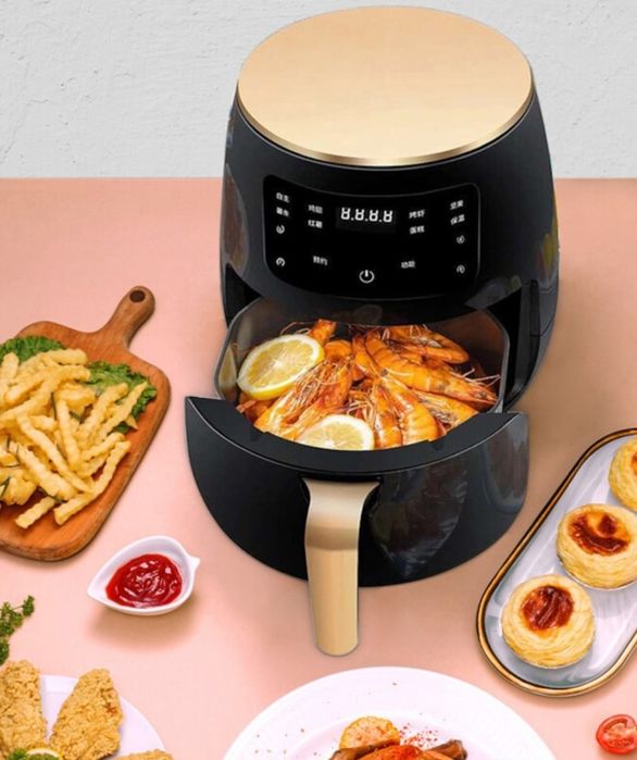Friteuza cu aer cald,AirFryer digital, 6L,2400W, 8 Programe