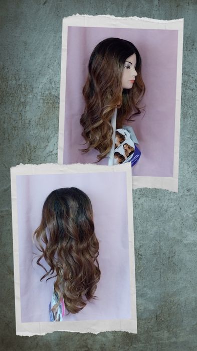 Нови перуки  ,черна, синя,кестенява / боб / синя