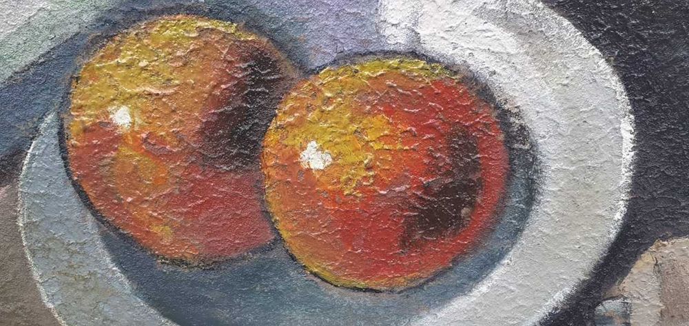 Tablou vechi - natura statica - semnat T. Marchini