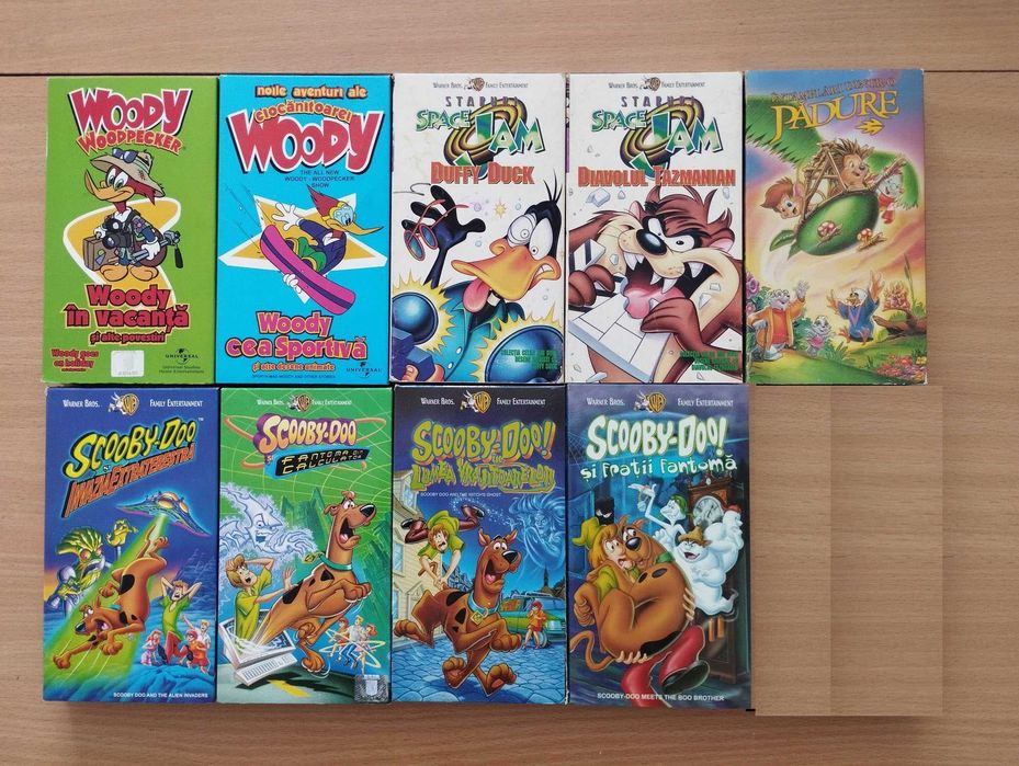OFERTA  Casete VHS Pokemon 2000 Filmul Woody Batman: SubZero Scooby-Doo Uriasul de fier Bugs Bunny Tom si Jerry Printesa lebada Craiasa zapezii