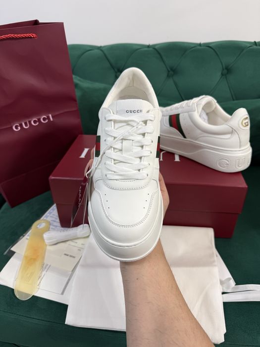 Adidasi Gucci piele naturala 100% Full Box colectie noua