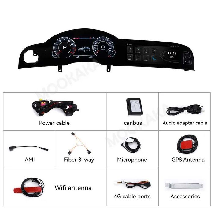 Navigatie auto Audi A6 C6 Dual Screen,ecran+cokpit digitatal 8G+128GB