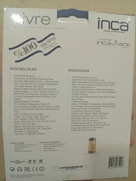 Безжична мишка INCA Vivre – НОВА