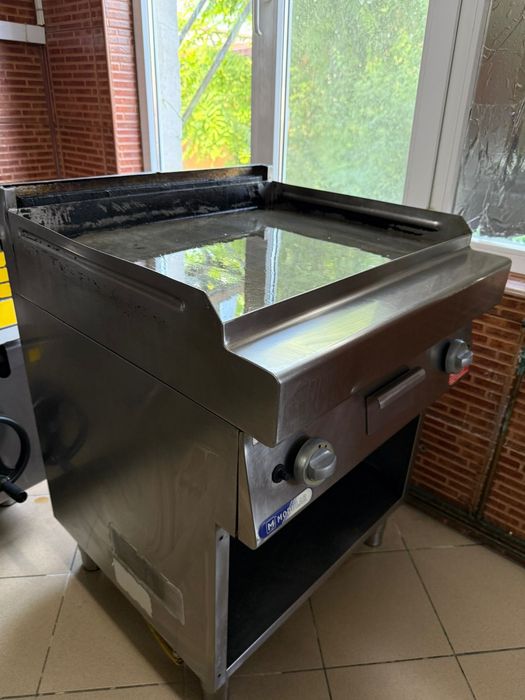Plită grill Horeca profesională Modular pe gaz (Fry Top), 2 zone de gătire