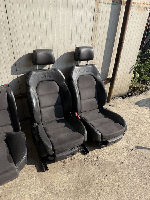 Interior Audi A6 C6 S line berlina semi piele scaun stanga Audi A6 C6 scaun dreapta Audi A6 C6 incalzire in scaune
