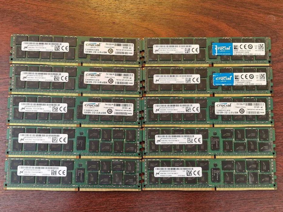 192GB RAM DDR4 Micron 2133MHz Server (12x16GB)