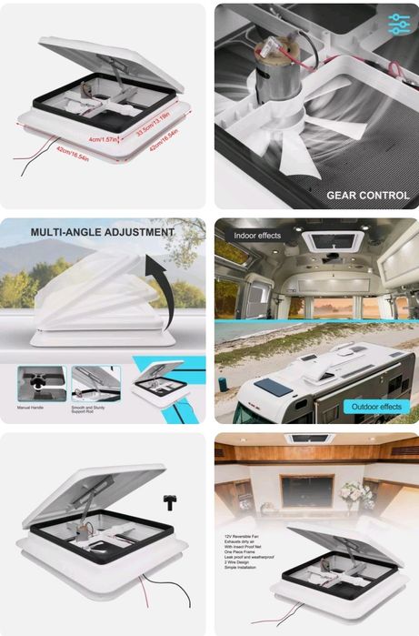 Отдушник/ люк/ шибедах за каравана/ кемпер, 42х42 см