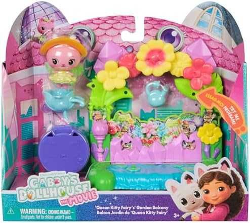 Нов Gabby’s Dollhouse Комплект Балкон с фигурка и куклени аксесоари