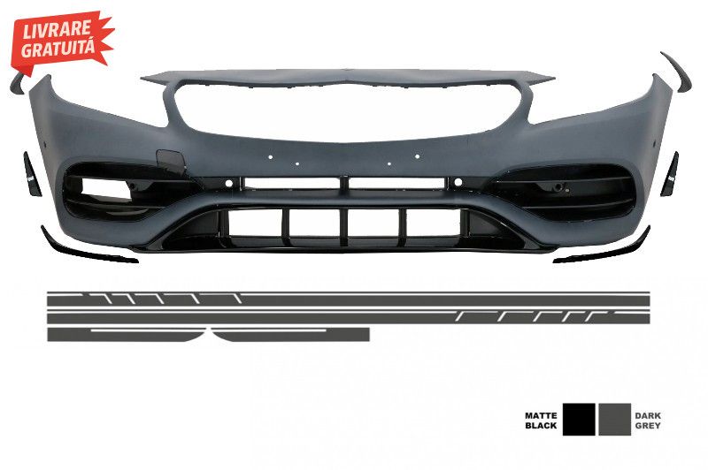 Bara Fata cu Stickere Laterale Gri Inchis Mercedes A-Class W176 (2012-