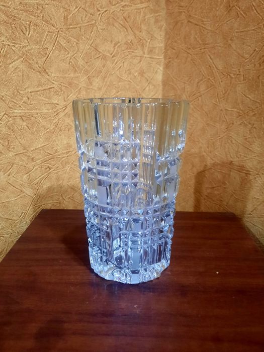 Красивая винтажная хрустальная ваза "Праздник" , Ленинградский ЗХС, ав