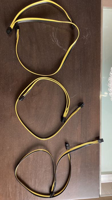 Провод кабель удлинитель двойник питания 6 pin для ПК