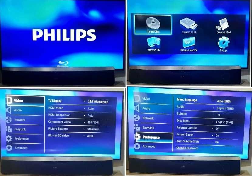 soundbar philips hts 9140/12 cu blueray 3d