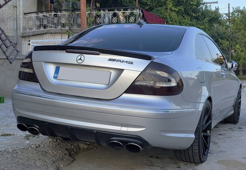 Спойлер лип за багажника – Mercedes W209 CLK Class черен гланц
