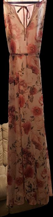 Rochie florala de vara ,roz, marimea 38