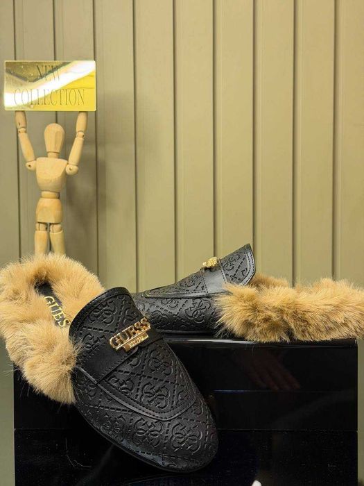 Papuci cu blana dama