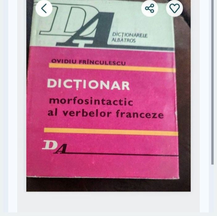 .Dicționar morfosintactic și verbe franceze