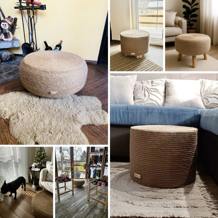 Ръчно изработена табуретка за артистичен интериор