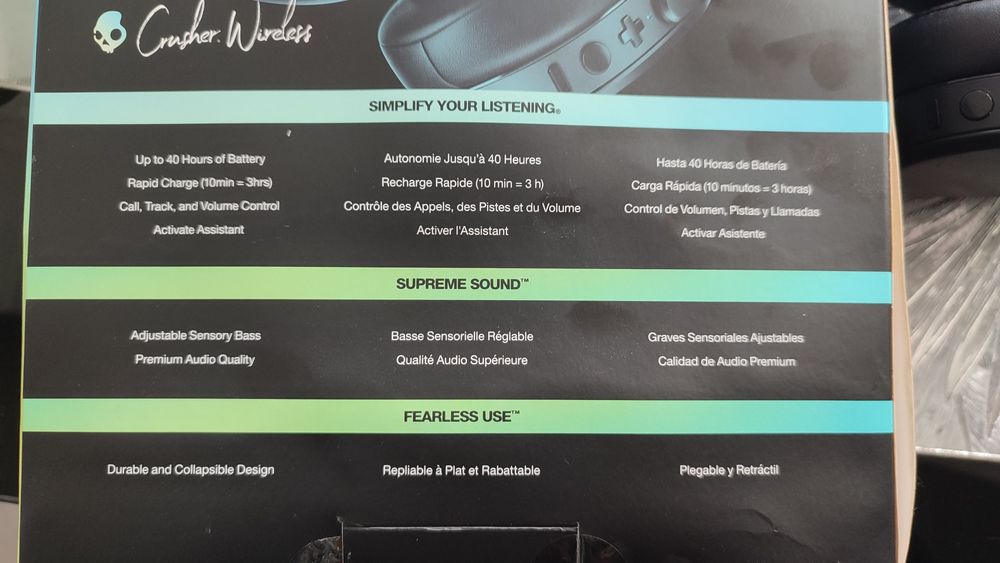 Басови слушалки Skullcandy Crusher, Bluetooth