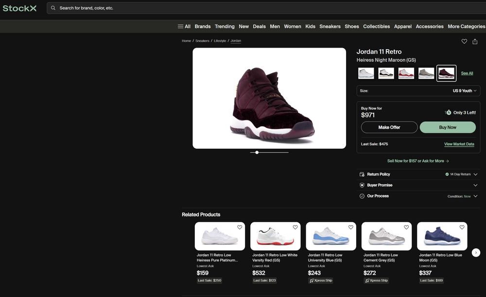 Jordan 11 Retro RL GG UK8/EUR 42,5