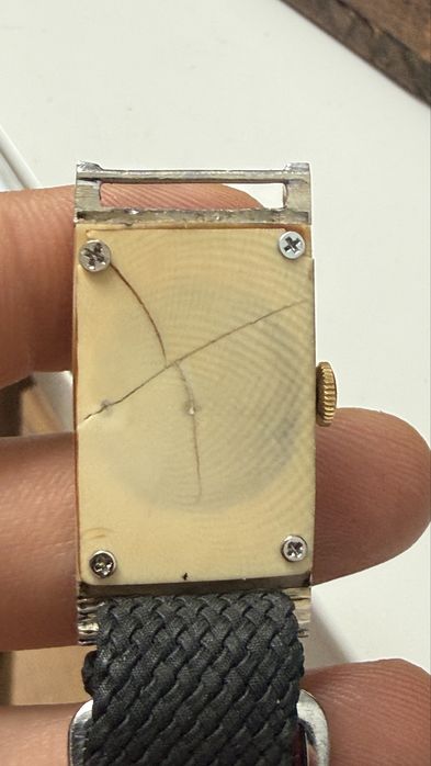 Omega tank ceas mecanic barbatesc carcasa din os