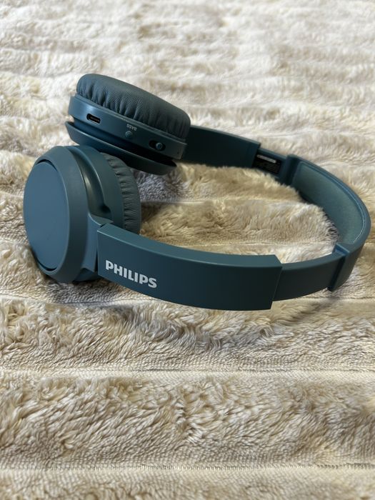 Casti PHILIPS TAH4205BL/00, Bluetooth, On-Ear, Microfon, albastru